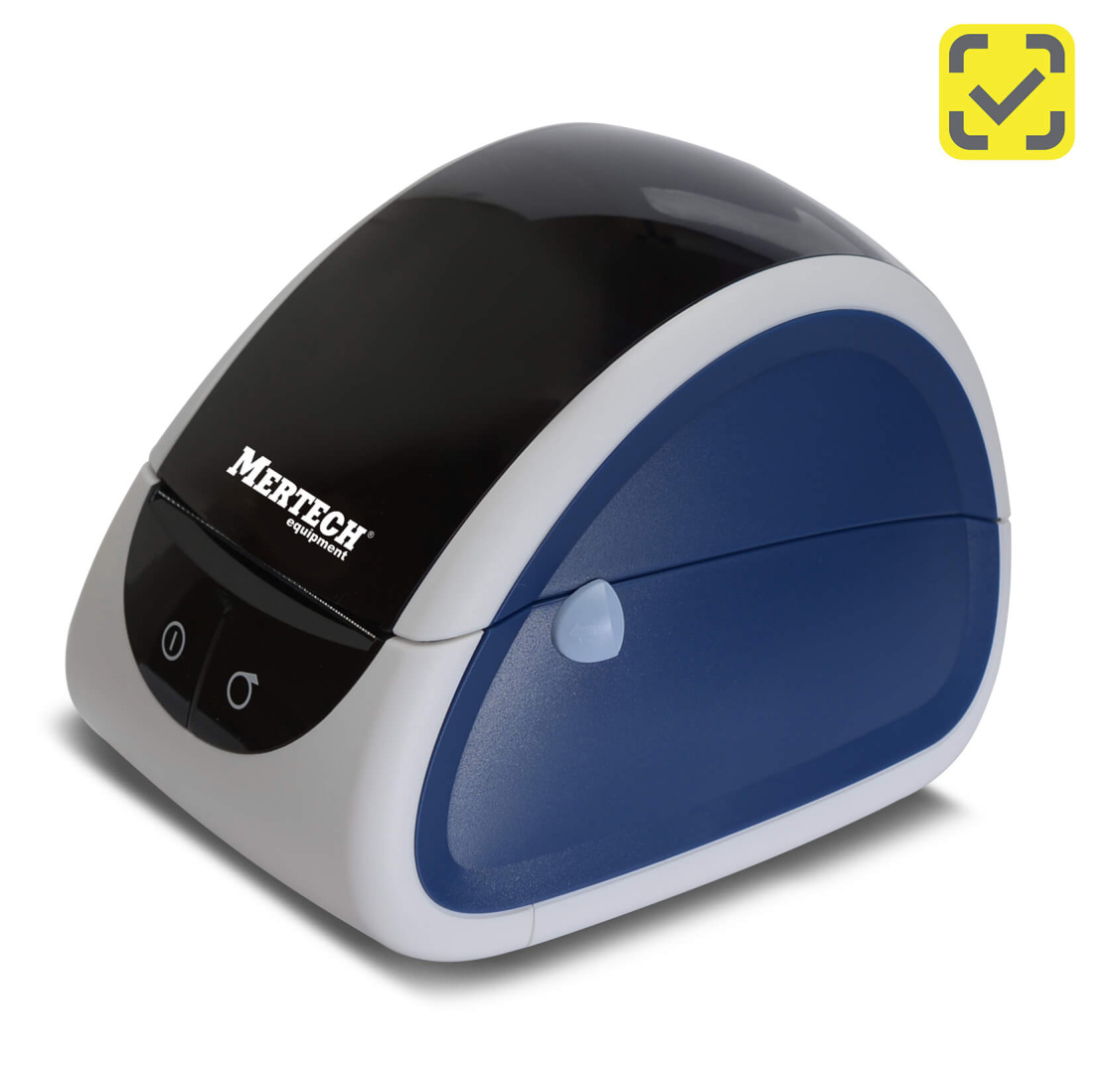 Термопринтер самоклеящихся этикеток MERTECH LP80 EVA RS232-USB White & blue